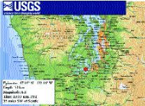 Washington eart�ke map USGS